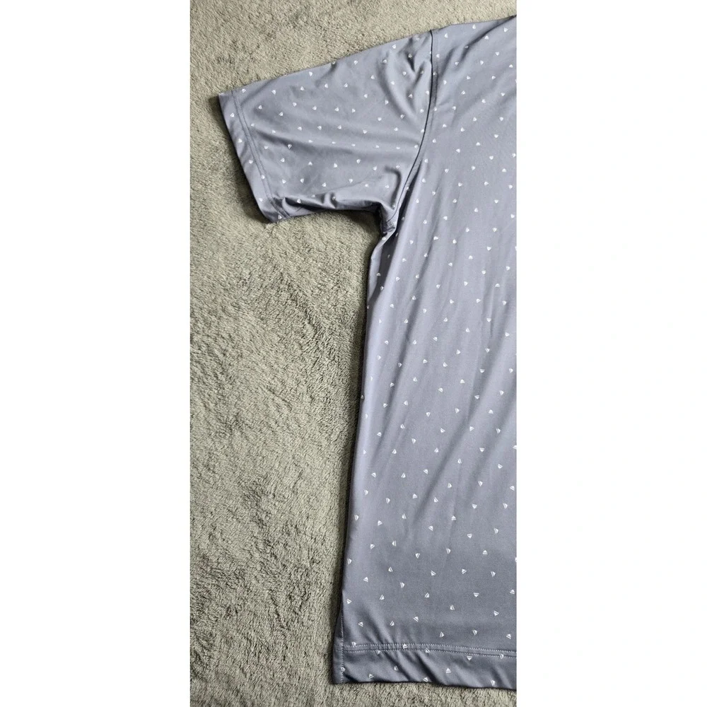FJ Footjoy Performance Golf Shirt Push Play Gray All Over Print Mens Size L